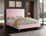 Jasmine Pink Velvet King Bed from Meridian - Luna Furniture