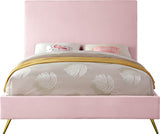 Jasmine Pink Velvet King Bed from Meridian - Luna Furniture