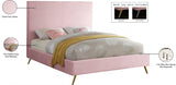 Jasmine Pink Velvet King Bed from Meridian - Luna Furniture