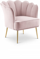 Jester Pink Velvet Accent Chair from Meridian - Luna Furniture