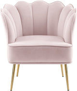 Jester Pink Velvet Accent Chair from Meridian - Luna Furniture