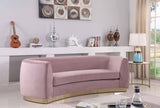 Julian Pink Velvet Sofa from Meridian - Luna Furniture