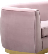 Julian Pink Velvet Sofa from Meridian - Luna Furniture