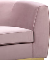 Julian Pink Velvet Sofa from Meridian - Luna Furniture