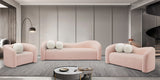 Pink Kali Faux Shearling Teddy Fabric Sofa from Meridian - Luna Furniture