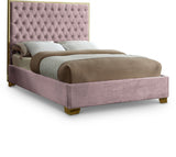 Lana Pink Velvet King Bed from Meridian - Luna Furniture