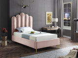 Lily Pink Velvet Twin Bed from Meridian - Luna Furniture