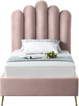 Lily Pink Velvet Twin Bed from Meridian - Luna Furniture