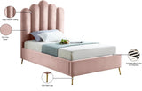 Lily Pink Velvet Twin Bed from Meridian - Luna Furniture