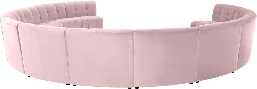 Limitless Pink Modular Velvet 12-Piece Sectional from Meridian - Luna Furniture