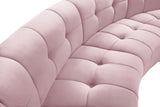 Limitless Pink Modular Velvet 12-Piece Sectional from Meridian - Luna Furniture