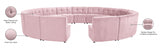 Limitless Pink Modular Velvet 15-Piece Sectional from Meridian - Luna Furniture