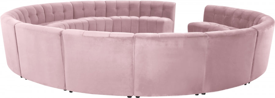 Limitless Pink Modular Velvet 15-Piece Sectional from Meridian - Luna Furniture