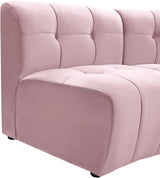 Limitless Pink Modular Velvet 5-Piece Sectional from Meridian - Luna Furniture