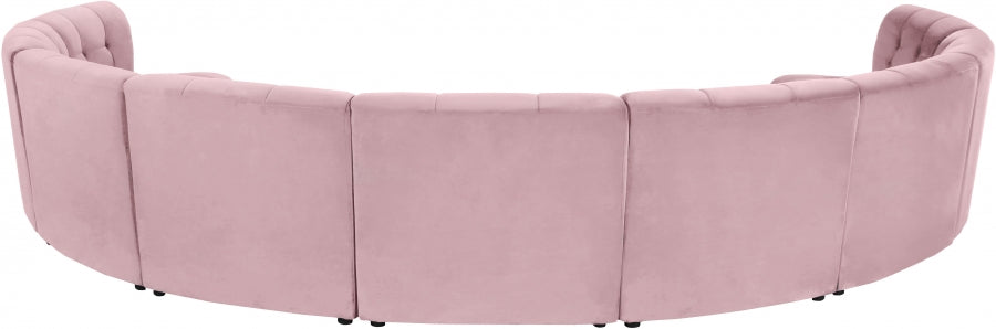 Limitless Pink Modular Velvet 9-Piece Sectional from Meridian - Luna Furniture