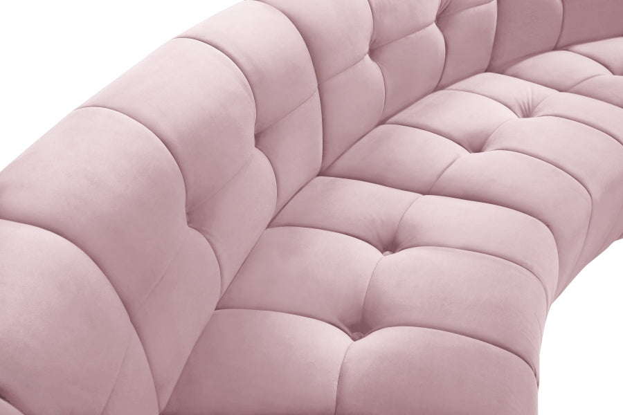 Limitless Pink Modular Velvet 9-Piece Sectional from Meridian - Luna Furniture