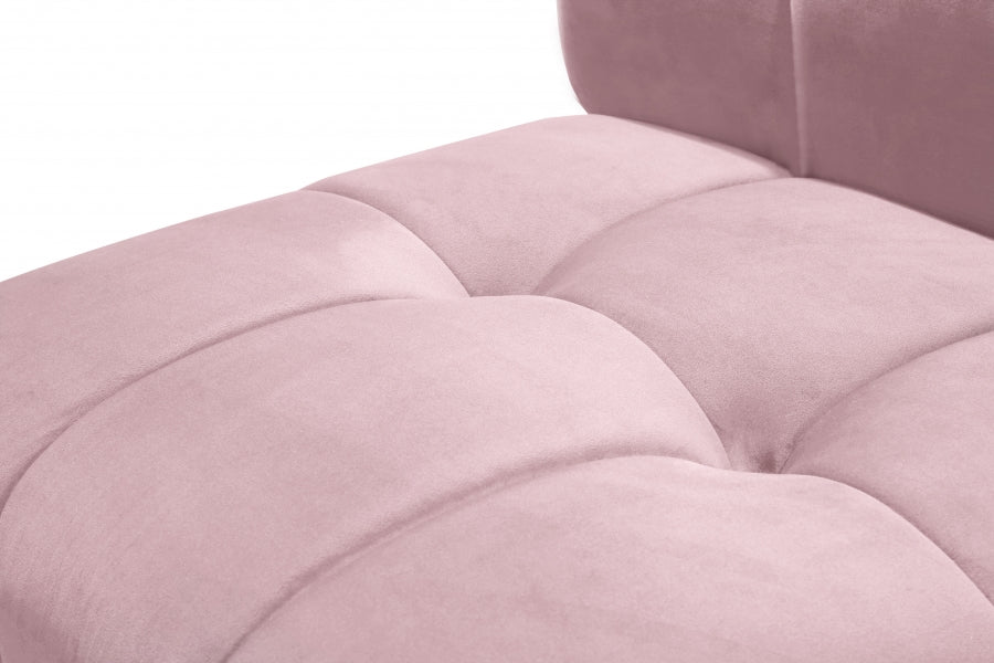 Limitless Pink Modular Velvet Loveseat from Meridian - Luna Furniture