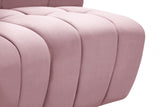 Limitless Pink Modular Velvet Loveseat from Meridian - Luna Furniture