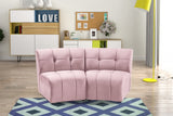 Limitless Pink Modular Velvet Loveseat from Meridian - Luna Furniture