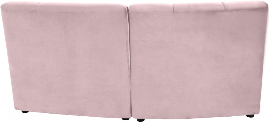 Limitless Pink Modular Velvet Loveseat from Meridian - Luna Furniture