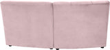 Limitless Pink Modular Velvet Loveseat from Meridian - Luna Furniture