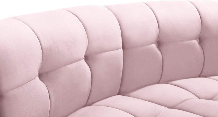 Limitless Pink Modular Velvet Loveseat from Meridian - Luna Furniture