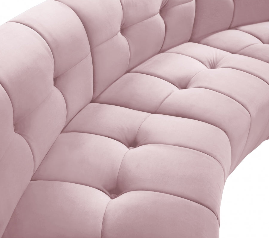 Limitless Pink Modular Velvet Loveseat from Meridian - Luna Furniture