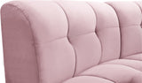 Limitless Pink Modular Velvet Loveseat from Meridian - Luna Furniture