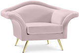 Lips Pink Velvet Chair from Meridian - Luna Furniture