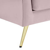 Lips Pink Velvet Chair from Meridian - Luna Furniture