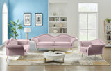 Lips Pink Velvet Chair from Meridian - Luna Furniture