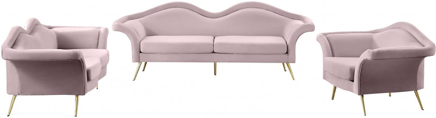 Lips Pink Velvet Chair from Meridian - Luna Furniture