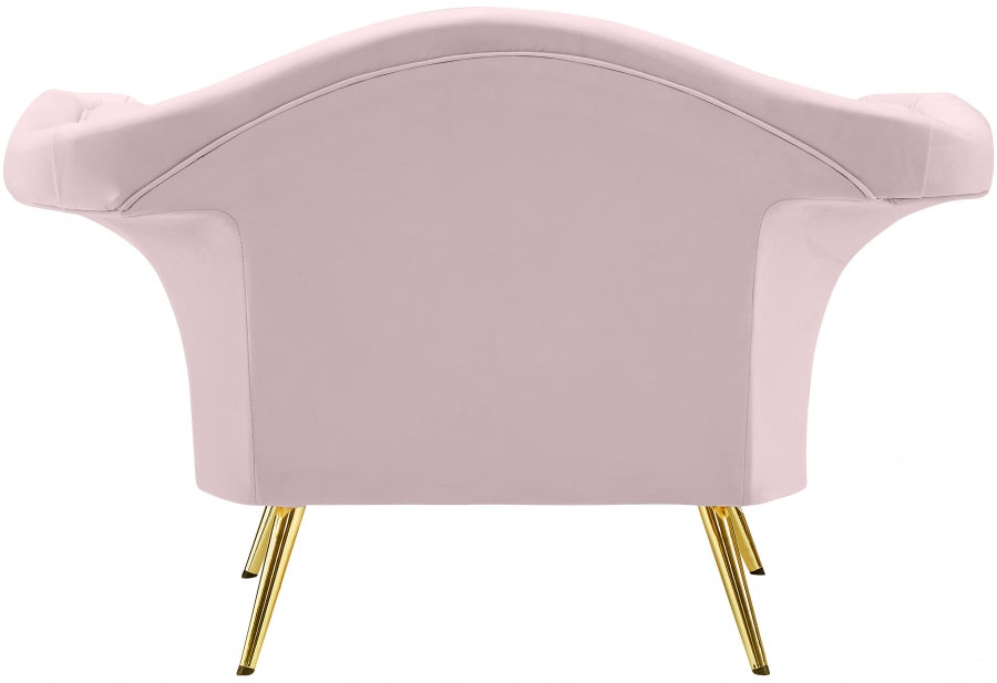 Lips Pink Velvet Chair from Meridian - Luna Furniture