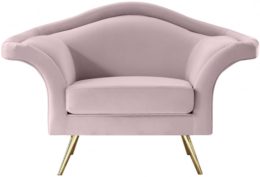 Lips Pink Velvet Chair from Meridian - Luna Furniture