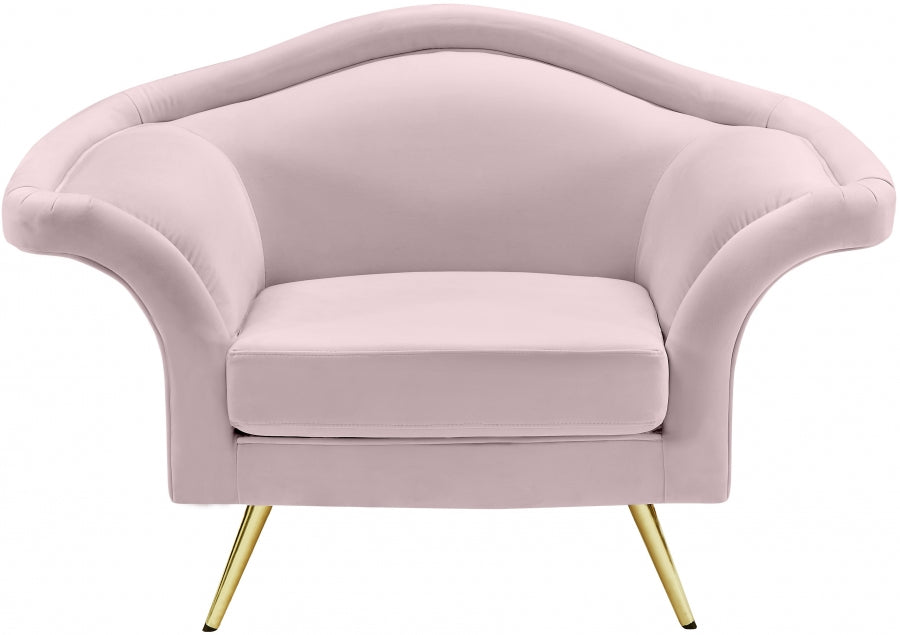 Lips Pink Velvet Chair from Meridian - Luna Furniture