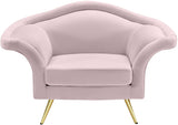 Lips Pink Velvet Chair from Meridian - Luna Furniture