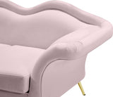 Lips Pink Velvet Loveseat from Meridian - Luna Furniture