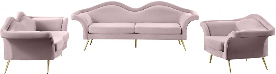 Lips Pink Velvet Loveseat from Meridian - Luna Furniture