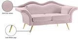 Lips Pink Velvet Loveseat from Meridian - Luna Furniture