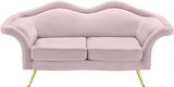 Lips Pink Velvet Loveseat from Meridian - Luna Furniture