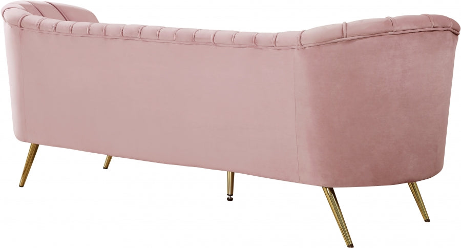 Margo Pink Velvet Sofa from Meridian - Luna Furniture