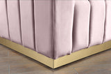 Marlon Pink Velvet Sofa from Meridian - Luna Furniture