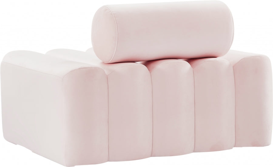 Melody Pink Velvet Chair from Meridian - Luna Furniture