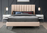 Nadia Pink Velvet King Bed from Meridian - Luna Furniture