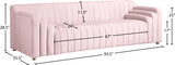 Naya Pink Velvet Sofa from Meridian - Luna Furniture