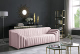 Naya Pink Velvet Sofa from Meridian - Luna Furniture