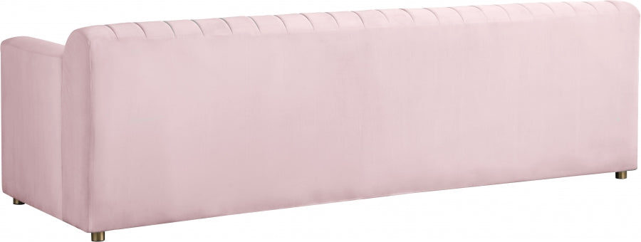 Naya Pink Velvet Sofa from Meridian - Luna Furniture