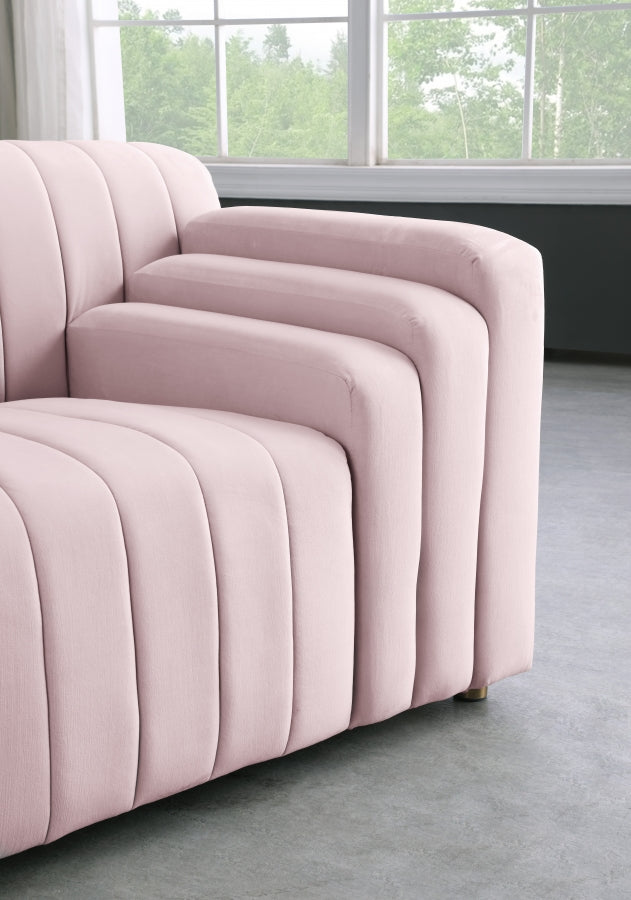 Naya Pink Velvet Sofa from Meridian - Luna Furniture