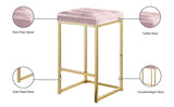 Nicola Pink Velvet Counter Stool, Set of 2 from Meridian - Luna Furniture