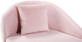 Nolan Pink Velvet Chaise from Meridian - Luna Furniture